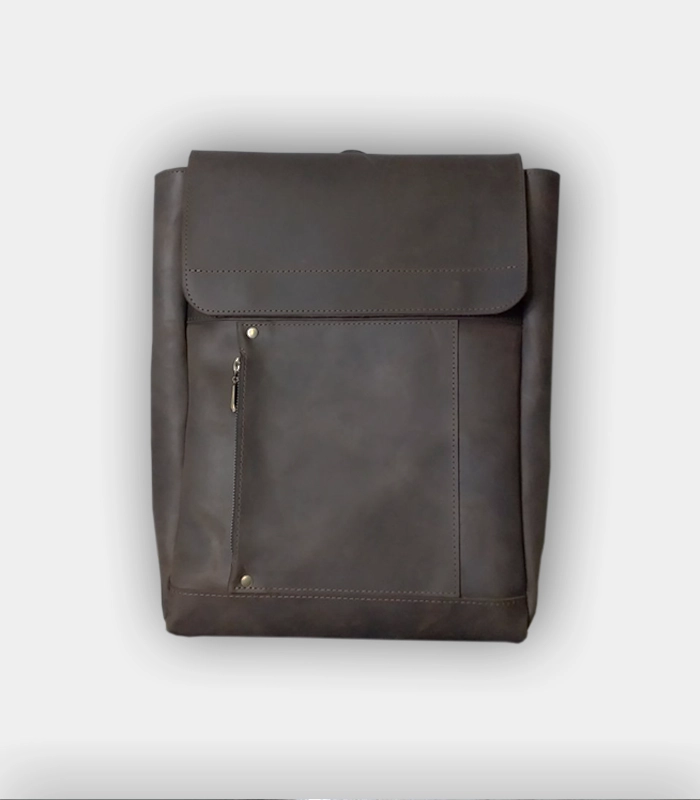 класичний шкіряний рюкзак, класичний рюкзак з натуральної шкіри крейзі хорс, класичний офісний рюкзак лоя ноутбука