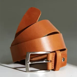 Надійний ручного виготовлення ремінь для чоловіка зі шкіри натуральної Crazy Horce для офісної роботи і відпочинку з надійною пряжкою