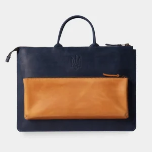 Чохол патріотичний з натуральної шкіри хорошої якості з тисненням логотипу для зберігання ноутбука Apple та комп'ютерної техніки