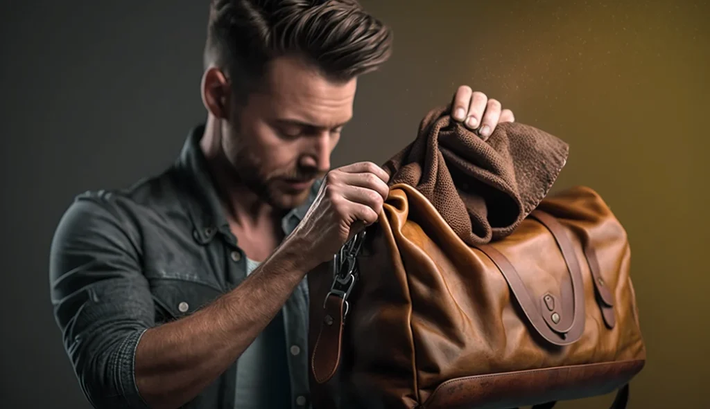 Очистка шкіряної сумки якісного пошиву з трендовим дизайном від забруднень та пилу, догляд за виробами з натуральної кожі