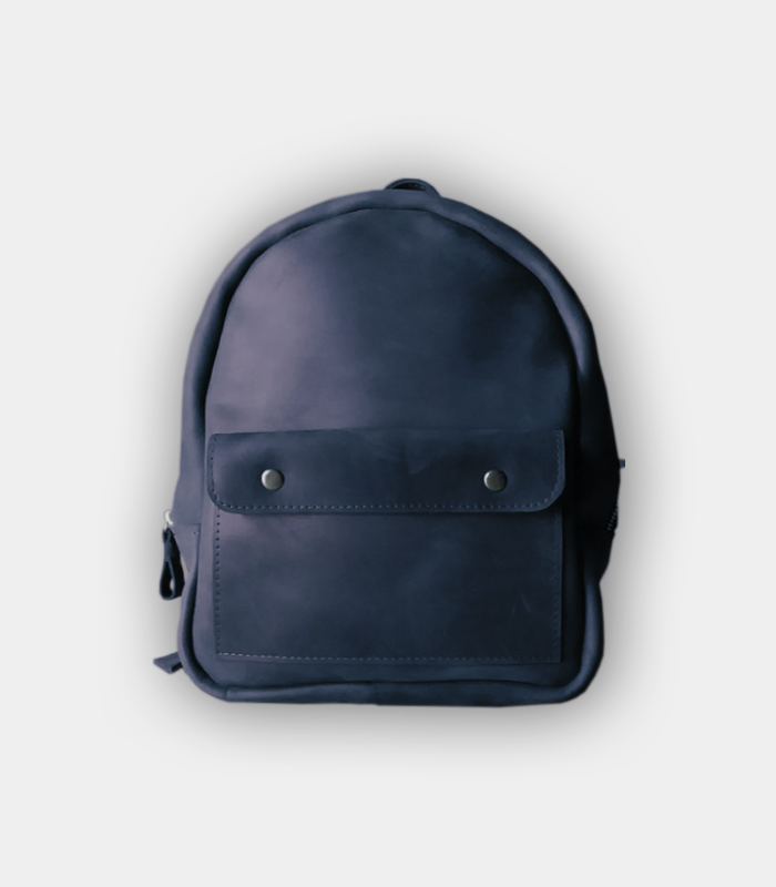 Зручний синій рюкзак для жінок невеликого розміру Класичний шкіряний рюкзак для активної сучасної бізнес-леді з компактною кишенею, зручним замком та надійною шкіряною ручкою для носіння