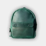 Комфортний жіночий рюкзак Compact з натуральної шкіри зеленого кольору з компактним відділенням для телефону планшету або документів